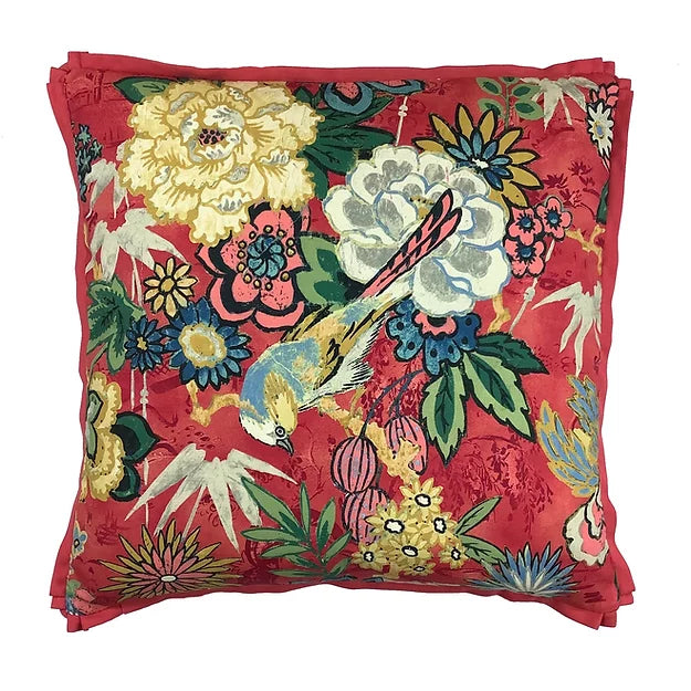Pair of Dailiang Peony 22 x 22 Toss Pillow