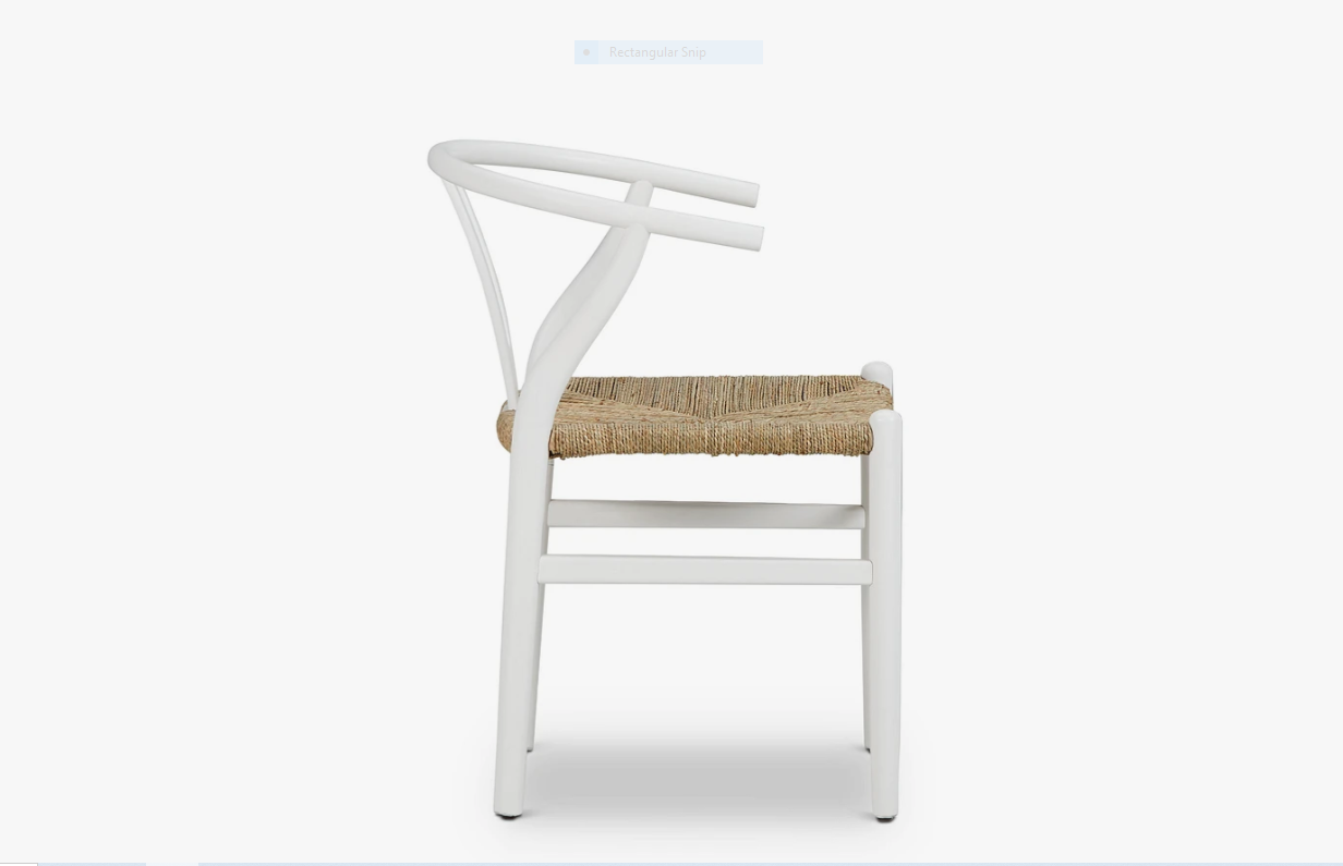 White Wishbone Dining Chair