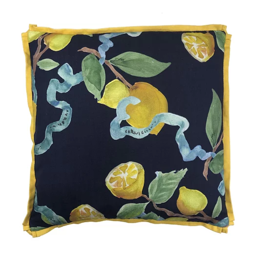 Set of two Citrina Navy 22 x 22 Toss Pillows