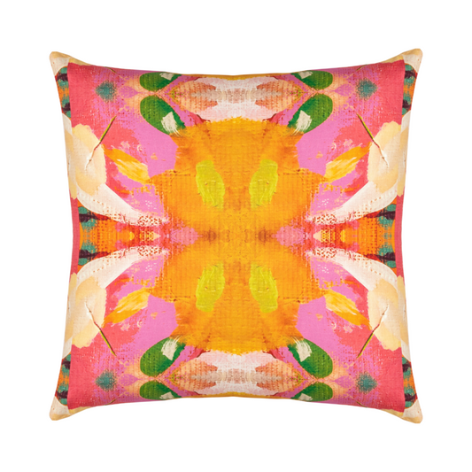 Flower Child Marigold 22 x 22 Linen Cotton Pillow