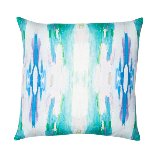 Flower Child Teal 22 x 22 Toss Pillow