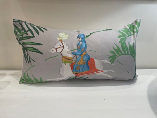 Sultan Blue Stallion Lumbar Pillow