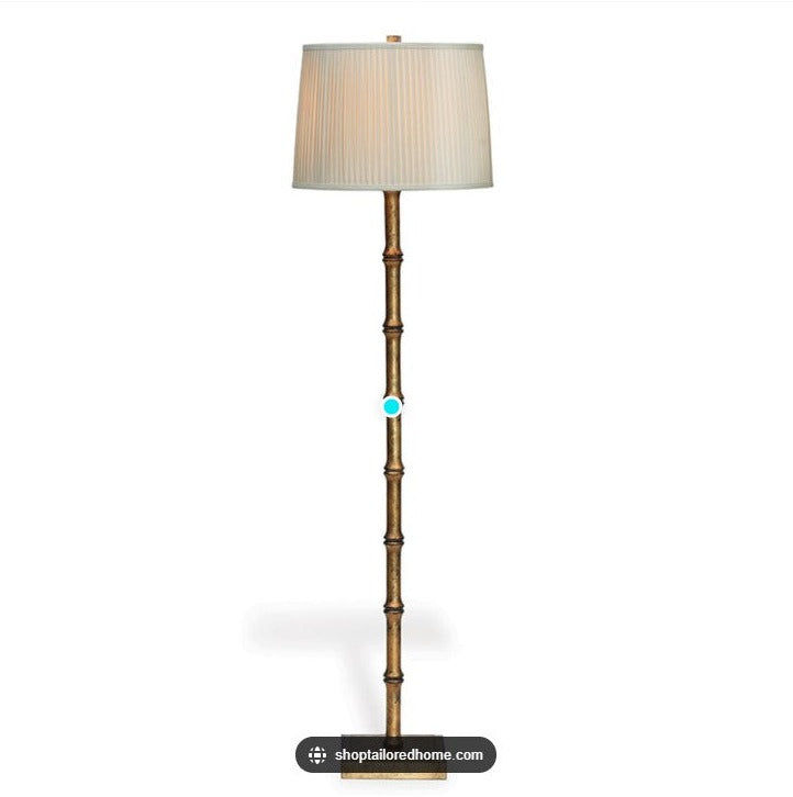 Brass Faux Bamboo Floor Lamp