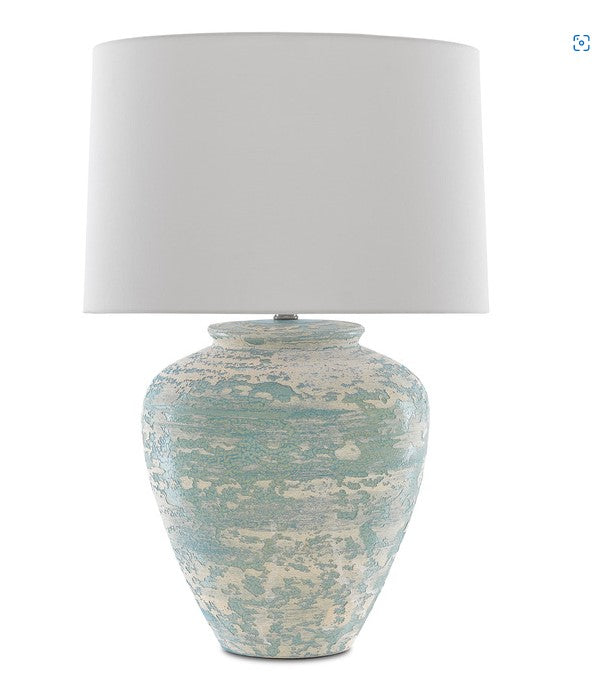 Pair of Ceramic Turquoise Lamps