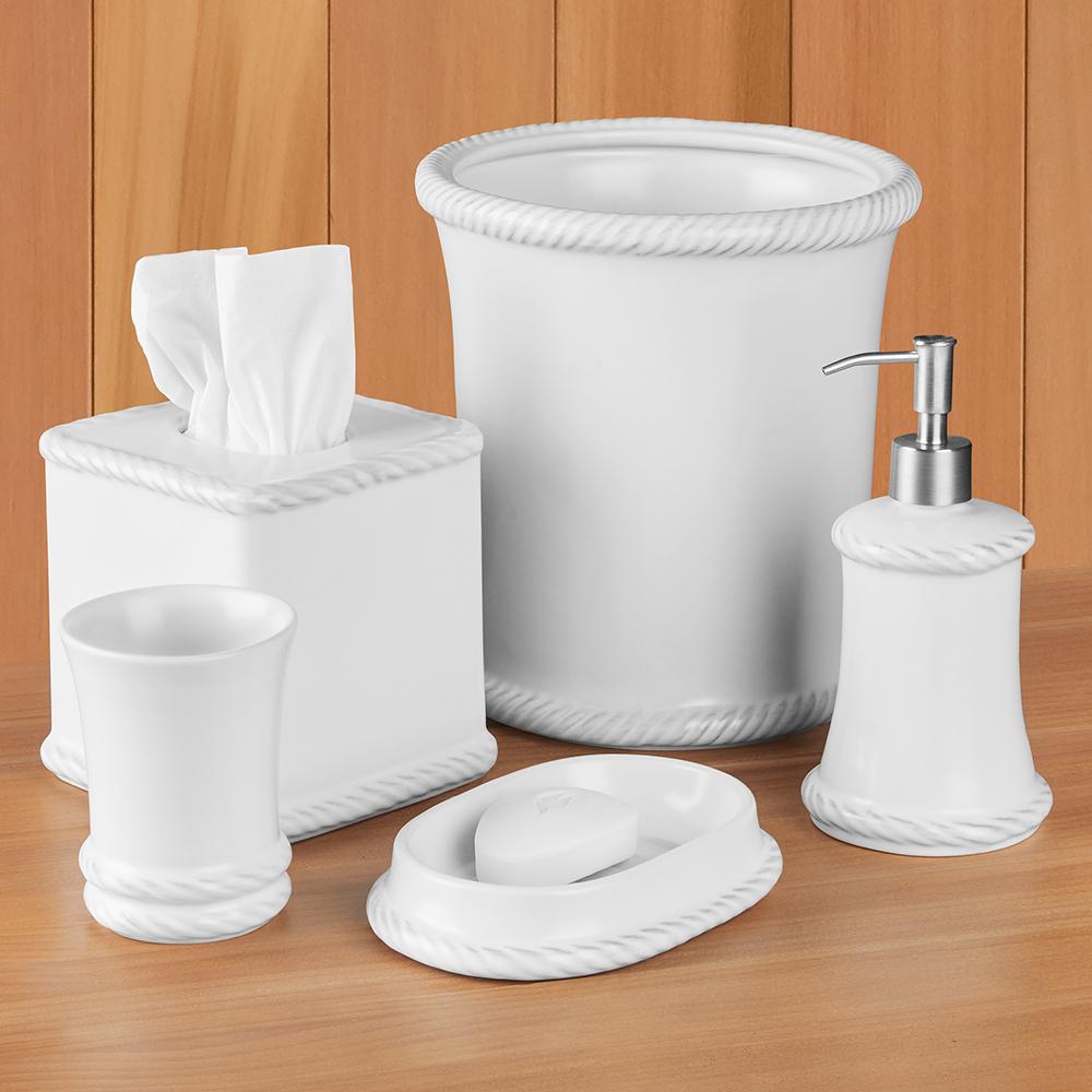Cabo Bath Soap Dish White