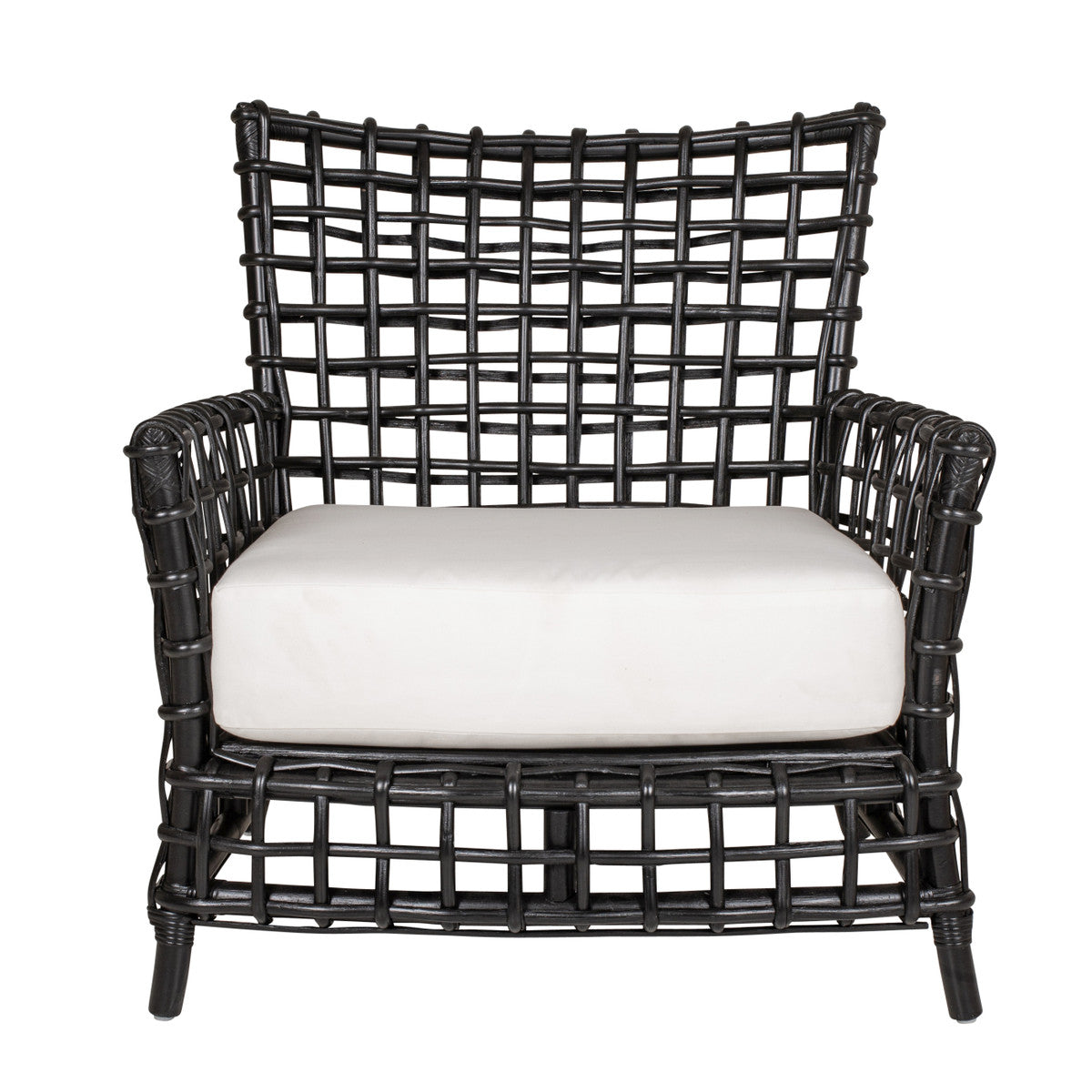 Black Rattan Arm Chair