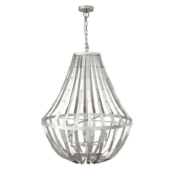 Silver Leaf Draped Chandelier