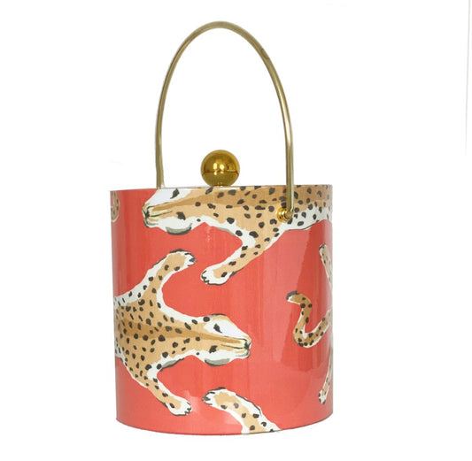 Spiffy Orange Leopard Ice Bucket