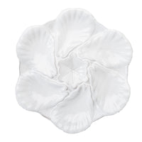 Fleur De Lis White Oyster Plate