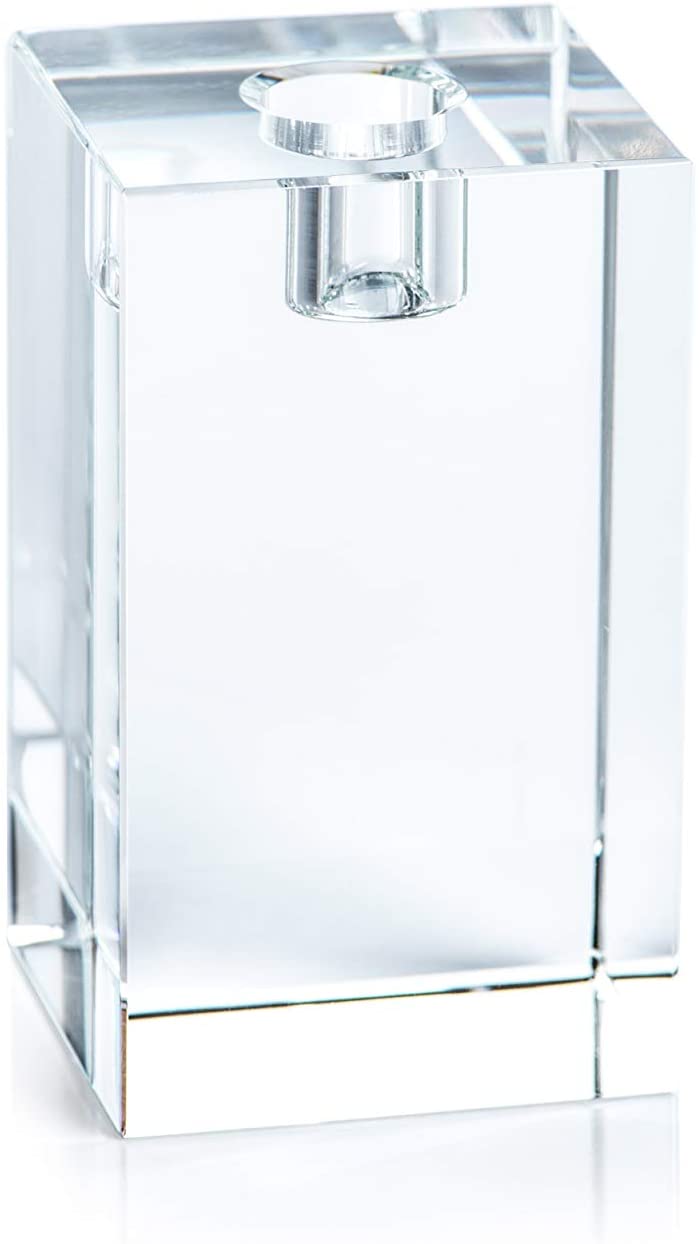 Rectangular Crystal Glass Taper Holder