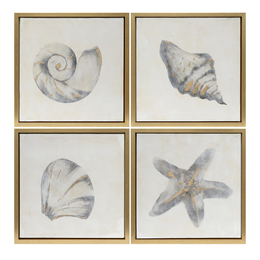 18 x 18 Sea Shell Oil Paintings