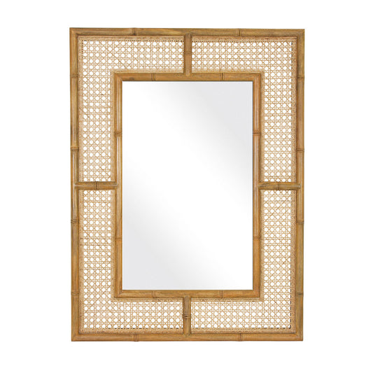 Rectangular Cane Mirror 39 x29