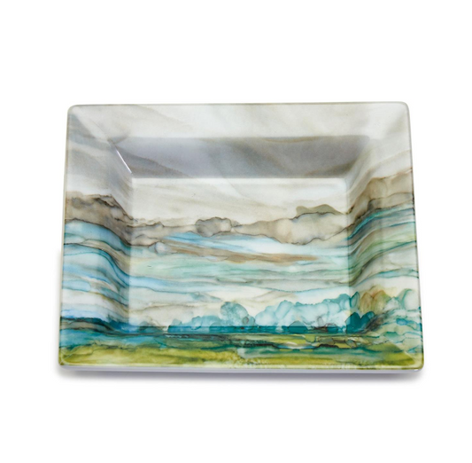 Aqua Sea and Landscape Decorative Tray