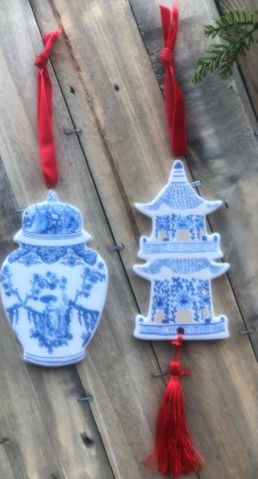 Assorted Ginger Jar and Pagoda Ornaments
