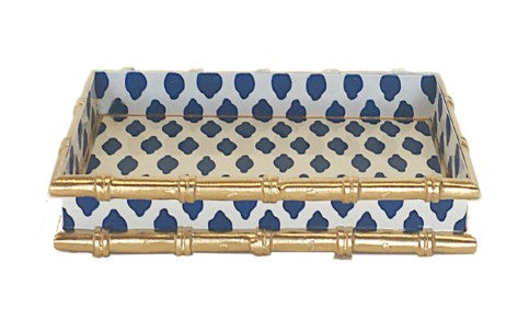 Bamboo in Parsi Navy Square Tray
