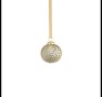 Beehive Glass Ornament Gold with Silver Glitter 3"