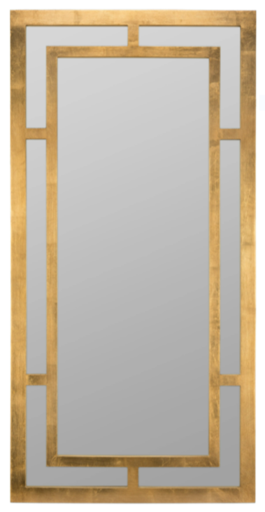 Gold Fret inset Mirror 20"w x 40"h x 1.5"d