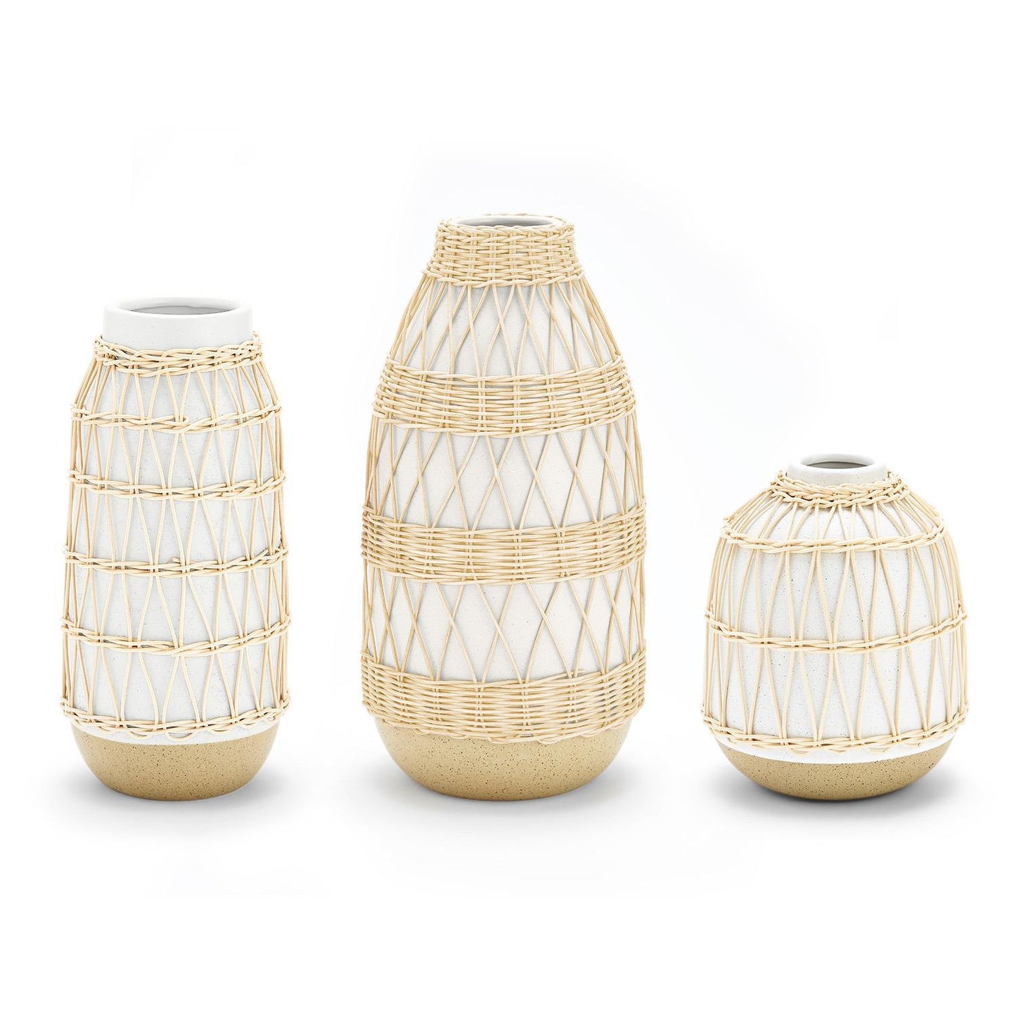 Willow Work White Vase