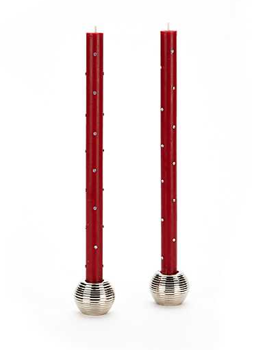 Sparkle Dinner Candles in Red