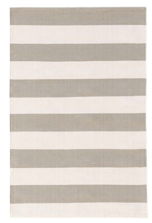 Catamaran Stripe Platinum Indoor/out 2x3 rug