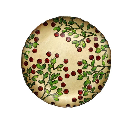 Cranberry Glass Salad Plate
