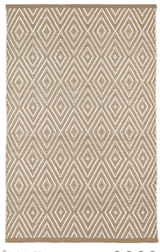 Diamond Khaki/White Indoor/out 2x3