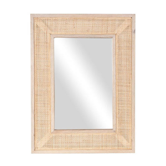 Wood/Cane Mirror 24x18