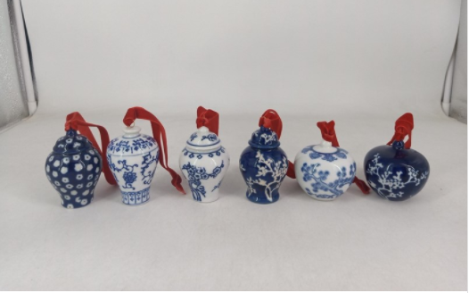 Ceramic Ginger Jar Ornaments