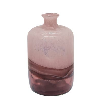 12 " Hand Blown Vase Pink