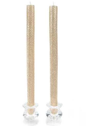 Shimmer Dinner Candles in Gold