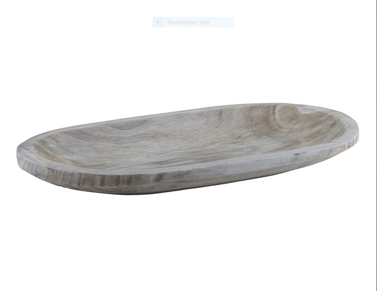 Paulownia Grey Wooden Platter