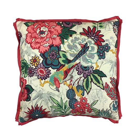 Pair of Dailiang Hibiscus 22 x 22 Toss Pillow
