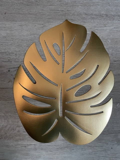 Gold Monstera Leaf Placemat