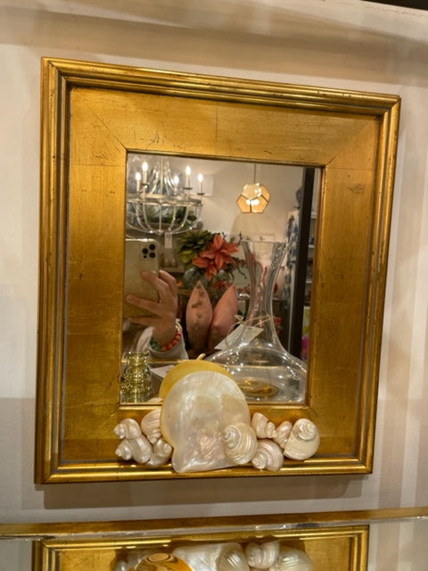 Gold shell mirror