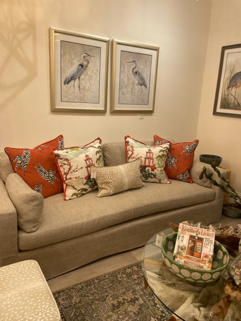 94" Fairfax Sofa in Linen blend cloth
