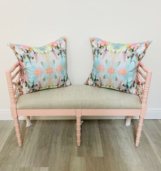 Double Bench in Mellow Coral