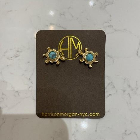 Turquoise Turtle Earring