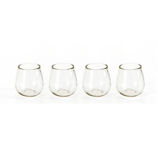 Hammered Stemless wine glass