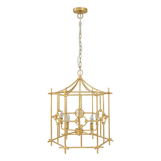 Pagoda Lantern in Gold Leaf