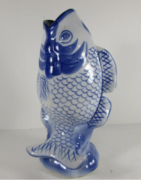 Vintage Koi Fish Vase