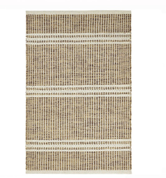 Malta Natural Woven Wool Rug 2x3