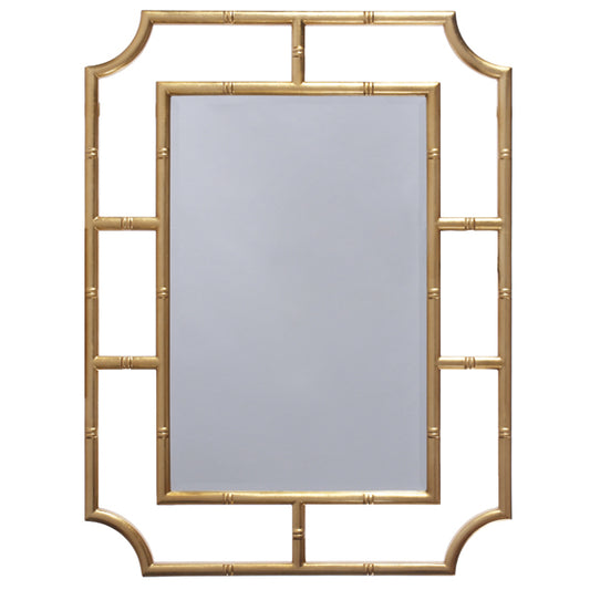 Gold Bamboo Detail Mirror 40 x 30