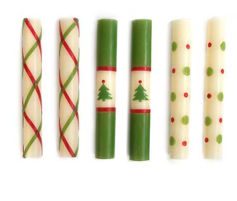 Mini Dinner Candles Noel Set of 6