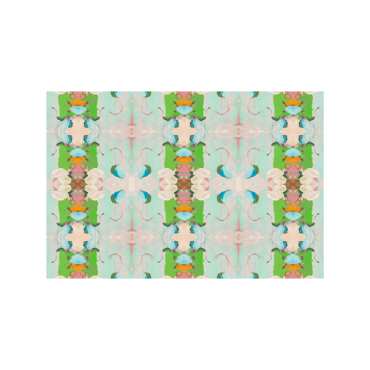 Monets Garden Green Floor Mat 2x3