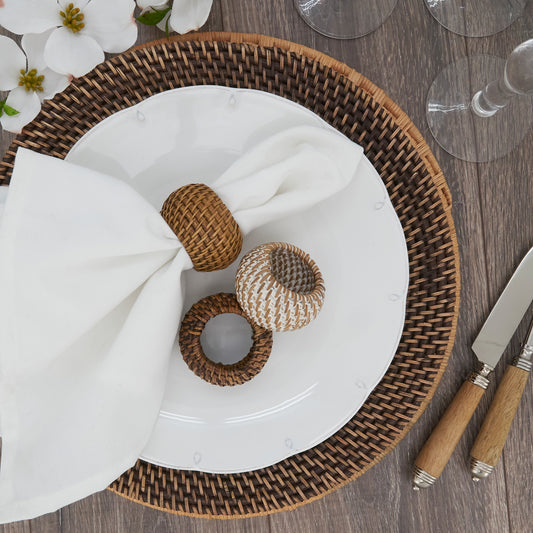 Woven Napkin Ring White