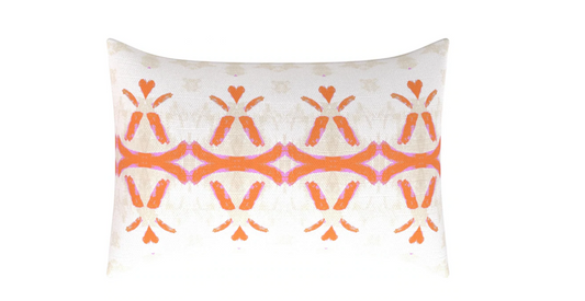 Orange parisian Lumbar pillow 14x20