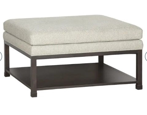 Custom Ottoman Almond Jacquard with Navy Contrast Welt