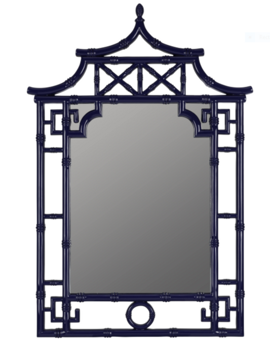 Navy Pagoda Wall Mirror
