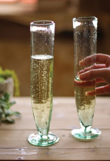 Tall Recycled Champagne Flute