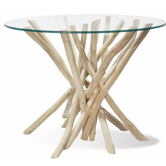 Natural Branch Wood Side Table Round